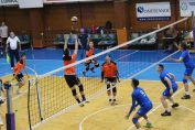 Tudor Constantinescu setter of romanian junior volleyball team CTF Mihai I in action at final tournament of the championship 2020/ 2021