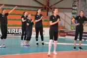 Fetele de la Volei Alba Blaj, la ultimul antrenament înaintea meciului din semifinala Cupei CEV