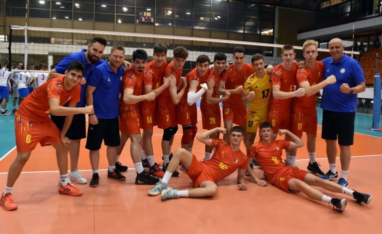 Naționala U18 a României, după câștigarea meciului pentru locul 5 la Balcaniadă