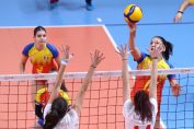 Bianca Cucu plasează o minge contra Bulgariei (FOTO: CEV)