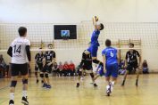 Tudor Constantinescu setter volleyball in action at romanian volleyball team CTF Mihai I
